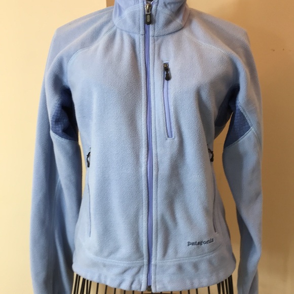 Patagonia Light Blue Full Zipper Fleece Jacket - Picture 11 of 11